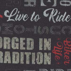 Ride Free - Black Novelty Fat Quarter | Quilting Treasures 28773-J