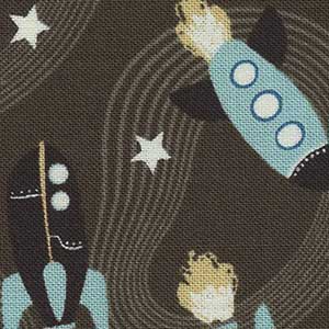Ready Your Rockets - Black Novelty Fat Quarter | Michael Miller CG8720-GRAY