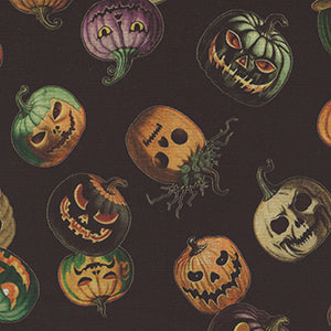 Creepsville - Black Halloween Fat Quarter by Quilt Traditions