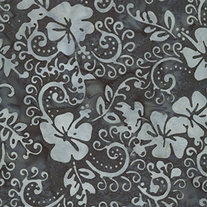 Banyan Batiks - Black Floral Fat Quarter by Northcott