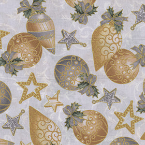 Hoffman Print - Gray Christmas Fat Quarter by Hoffman California