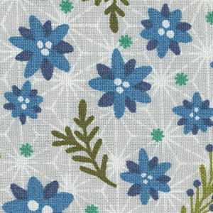 Snow Fall - Christmas Roses Blue Spruce | Benartex 17038-52