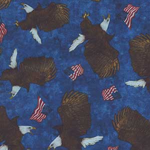 All American - Blue Patriotic Fat Quarter by Quilting Treasures