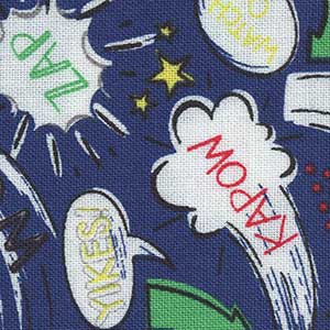 Half Pint Heroes - Blue Novelty Fat Quarter | Camelot Fabrics 27180506-02