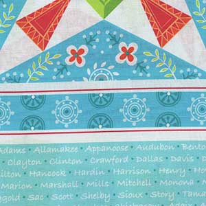 Winter Tour of Iowa - Blue Christmas | Benartex 10386S-24