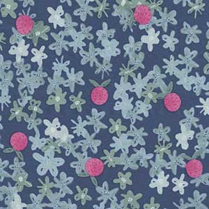 Sunlit Blooms - Blue Floral Fat Quarter by Michael Miller