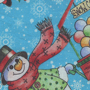 Snowman Follies - Blue Christmas | Quilting Treasures 29592-B