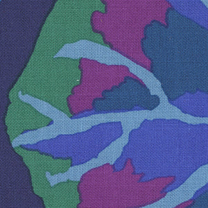 Palm Leaves - Blue Floral | Free Spirit PWGP208-BLUE