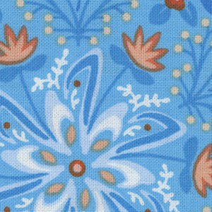 Flora and Fauna Midnght - Medallion Periwinkle | Benartex 17052-52