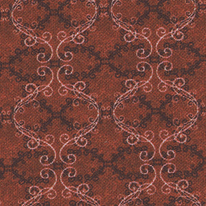 Harvest Gathering - Medallion Geo Claret | Benartex 3445-19