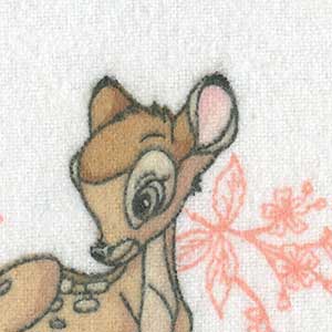 Disney Baby Bambi - White Novelty Fat Quarter | Camelot Fabrics 85040101B-02