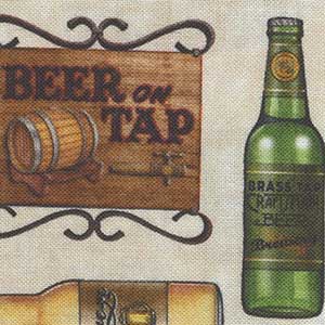 On Tap - Cream Novelty Fat Quarter | Quilting Treasures 28419-E