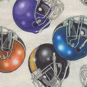 Football Novelteenie - Cream Novelty Fat Quarter | Quilting Treasures 27985-E