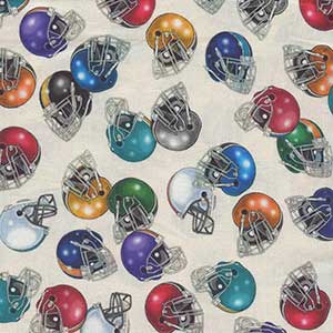 Football Novelteenie - Cream Novelty Fat Quarter by Quilting Treasures