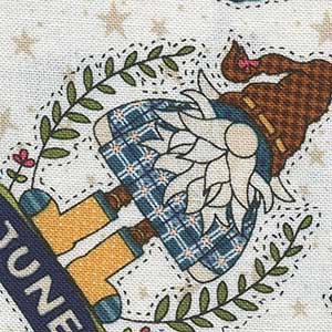 Gnome for the Holidays - White Novelty Fat Quarter | Henry Glass 9615-1