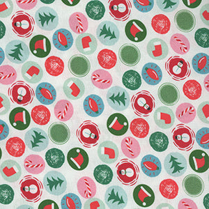 Christmas Miniatures III - White Christmas Fat Quarter by P&B Textiles