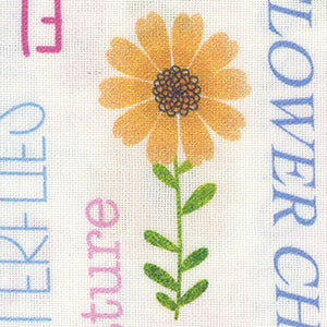 Love Grows Here - Blossom and Bloom Words White | Benartex 14668-09