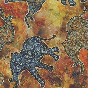 Savannah - Gold Novelty Fat Quarter by Quilting Treasures