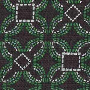 Embroidered Elegance - Green Geometric Fat Quarter | Benartex 07914-44