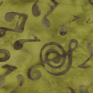 Banyan Music Notes - Green Novelty Fat Quarter | Northcott 80570-74