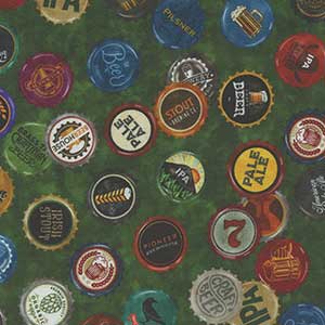 On Tap - Green Novelty Fat Quarter by Quilting Treasures