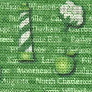 The Carolinas - Green Novelty | Benartex 13545-40
