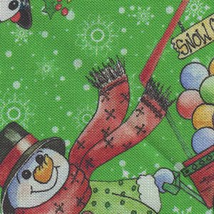 Snowman Follies - Green Christmas | Quilting Treasures 29592-G