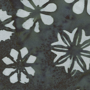 Banyan Batiks at Dusk - Green Floral Fat Quarter | Northcott 83124-68
