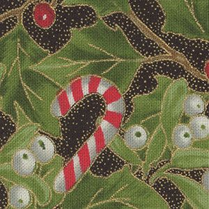 Merry Manor Metallic - Green Christmas | Moda 33662-15M