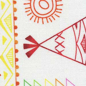 Pow Wow Wow - Multicolor Novelty Fat Quarter | RJR 3330-3