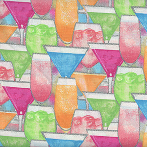 Mixology Glitter - Multicolor Novelty Fat Quarter by 3 Wishes