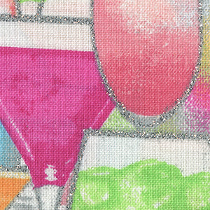 Mixology Glitter - Multicolor Novelty Fat Quarter | 3 Wishes 18019-MLT