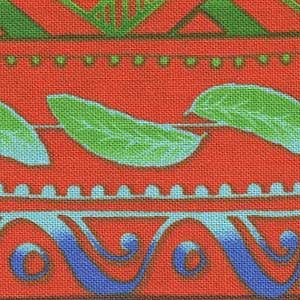 Pow Wow Wow - Orange Geometric Fat Quarter | RJR 3332-1