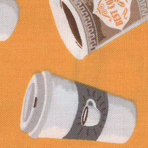 Coffee Shop - Orange Novelty | Windham Fabrics 52263-5