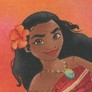 Moana Flower - Orange Floral Fat Quarter | Miscellaneous 81533-ORANGE/PINK