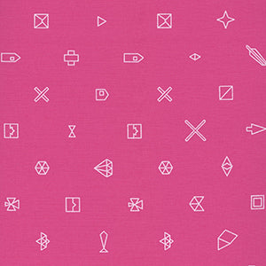Hopscotch - Pink Geometric Fat Quarter by Andover