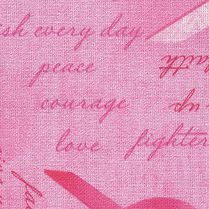 Strength & Love - Pink Novelty Fat Quarter | Windham Fabrics 54187-5