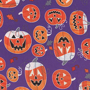 Glow-O-Ween - Purple Halloween Fat Quarter by Benartex