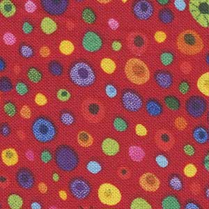 Essentials Glass Beads - Red Geometric | Wilmington Prints 77664-353