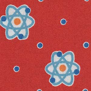 Rollicking Robots - Red Floral Fat Quarter | Patrick Lose Fabrics 10036-24