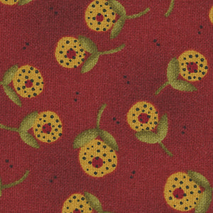Baubles & Balsam - Red Floral Fat Quarter | Henry Glass 981-88
