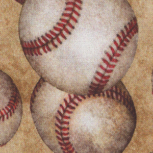 Bases Loaded - Tan Novelty | Quilting Treasures 30346-A