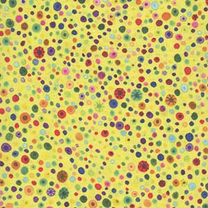 Essentials Glass Beads - Yellow Geometric Fat Quarter by Wilmington Prints