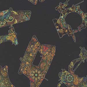 Sew Lovely - Black Novelty by Quilting Treasures