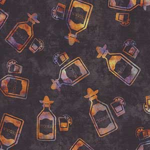 Cocktail Hour - Black Novelty by Quilting Treasures
