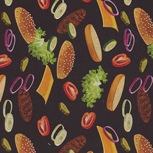 Backyard BBQ - Black Novelty by Quilting Treasures