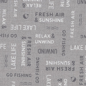 Lake Retreat - Gray Novelty by Wilmington Prints