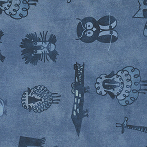 All One In The World - Blue Novelty by Michael Miller