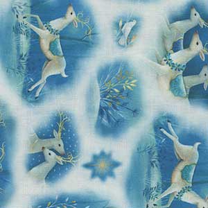 Winter Wishes - Blue Christmas by Quilting Treasures