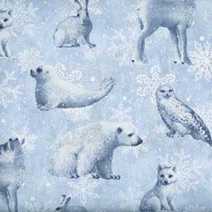 Father Christmas - Blue Novelty by Northcott